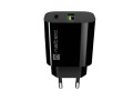 Natec Ładowarka sieciowa Ribera 1xUSB-A 1xUSB-C 20W czarna