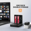 AXAGON ADSA-M2C22 Stacja dokująca USB4 dla 2x M.2 NVMe SSD z funkcją klonowania dysków bez komputera, z wentylatorem chłodzącym