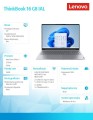 Lenovo Laptop ThinkBook 16 G8 21SK00R0PB W11Pro Ultra 7 255H/2X16GB/1TB/INT/16.0 WUXGA/Arctic grey/3YRS OS + CO2 Offset