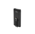 Gembird PowerBank 10000mAh ze zintegrowanymi kablami, LCD, QC3.0 20W, czarny