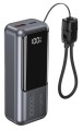 Gembird PowerBank LCD 10000mAh QC3.0 20W szary