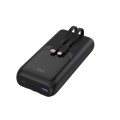 Gembird PowerBank 20000mAh ze zintegrowanymi kablami QC 3.0 LCD 20W czarny
