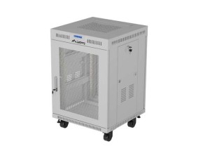 Lanberg Szafa instalacyjna rack stojąca 19 cali 15U 600x800 drzwi perforowane LCD (Flat pack) szara
