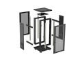 Lanberg Szafa instalacyjna rack stojąca 19 cali 18U 600x800 drzwi perforowane (Flat pack) czarna