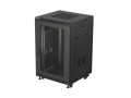 Lanberg Szafa instalacyjna rack stojąca 19 cali 18U 600x800 drzwi przeszklone (Flat pack) czarna