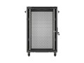 Lanberg Szafa instalacyjna rack stojąca 19 cali 18U 600x800 drzwi przeszklone (Flat pack) czarna
