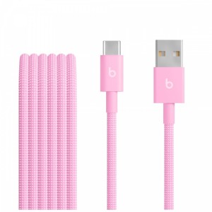 Apple Przewód pleciony Beats USB-A na USB-C (1,5 m) - turboróżowy