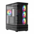MODECOM Obudowa VOLCANO AQ100 MID ARGB szkło 4 wentylatory czarna