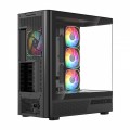 MODECOM Obudowa VOLCANO AQ100 MID ARGB szkło 4 wentylatory czarna