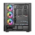 MODECOM Obudowa VOLCANO AQ300 MID RGB GLASS 4 wentylatory czarna