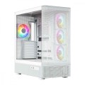 MODECOM Obudowa VOLCANO AQ300 MID RGB GLASS 4 wentylatory biała