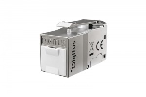 Digitus Moduł (gniazdo) Keystone RJ45 (8P8C) kat.6, STP ekranowany, beznarzędziowy, zaślepka przeciwpyłowa