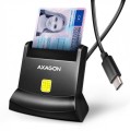 AXAGON Czytnik smart kart identyfikacyjnych USB-C CRE-SM4NC