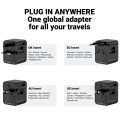 CRONG World Travel Adapter GaN 45W UK/EU/US/AU czarny