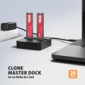 AXAGON ADSA-M2C22L Stacja dokująca USB-C 3.2 Gen2x2 - 2 x NVMe M.2 20Gbps