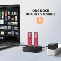 AXAGON ADSA-M2C22L Stacja dokująca USB-C 3.2 Gen2x2 - 2 x NVMe M.2 20Gbps