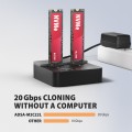 AXAGON ADSA-M2C22L Stacja dokująca USB-C 3.2 Gen2x2 - 2 x NVMe M.2 20Gbps