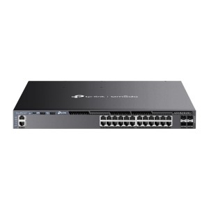 TP-LINK Przełącznik SG6428XHP switch zarządzalny 24 porty gigabitowe PoE+   4 sloty SFP+ 10G