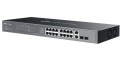 TP-LINK Przełącznik Omada 20-Port GB Easy Managed Switch with 16-Port PoE+ 16× Gigabit PoE+ Ports, 2x Gigabit Non-PoE Ports, 2× Gigabit SFP Ports ES22