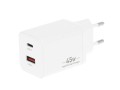 Movano Ładowarka GaN 45W USB-C PD + USB-A (biała)