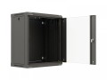 Lanberg Szafa instalacyjna rack wisząca 19 cali 12U 540x350 czarna drzwi przeszklone (flat pack)