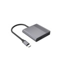 Gembird Adapter USB Type-C 3 w 1 (port USB + HDMI + PD), gwiezdna szarość