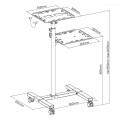 Maclean Stolik mobilny do projektora/laptopa MC-207