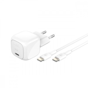 Belkin Ładowarka 30W PD PPS USB-C biała + kabel USB-C