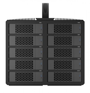 IcyBox Obudowa IB-3710-C31 10xHDD 2,5"/3,5" SATA, Single Mode, HOST USB 3.2 Gen2, Zasilacz 200W