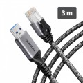AXAGON ADE-AM30 USB-A Gigabit Ethernet adapter z zintegrowanym kablem sieciowym CAT6 RJ-45 3 m