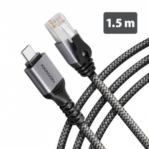 AXAGON ADE-CM15 USB-C Gigabit Ethernet adapter z zintegrowanym kablem sieciowym CAT6 RJ-45 1.5 m