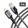 AXAGON ADE-CM30 USB-C Gigabit Ethernet adapter z zintegrowanym kablem sieciowym CAT6 RJ-45 3 m