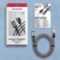 AXAGON ADE-CM30 USB-C Gigabit Ethernet adapter z zintegrowanym kablem sieciowym CAT6 RJ-45 3 m