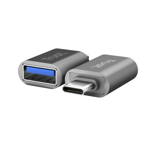 Trust Adapter USB-C do USB-A 3.2 Calyx, dwu-pak szary