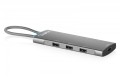 Digitus Stacja dokująca USB-C 8-portowa, HDMI 4K/60Hz, 2x USB-A + 1x USB-C 3.2 Gen1, 3x USB-A 2.0, Power Delivery 100W, DP 1.4 Alt Mode, kabel 18cm
