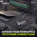 Digitus Stacja dokująca USB-C 8-portowa, HDMI 4K/60Hz, 4x USB-A + 1x USB-C 3.2 Gen1, RJ45 Gigabit, Power Delivery 100W, DP 1.4 Alt Mode, kabel 18cm