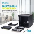 Digitus Przełącznik sieciowy niezarządzalny 10" 8x RJ45 2.5G, 1x SFP+ 10G, 60Gbps, metalowy, bez wentylatora, Plug&Play