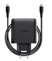 Trust Ładowarka czarna MAXO GaN 65W 3xUSB-C 1xUSB-A