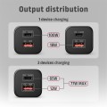 AXAGON ACU-PQ100 Ładowarka sieciowa GaN 100W, 2x port (USB-C + USB-A), PD3.0/PPS/QC4+, mini, czarna