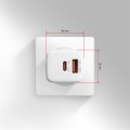 AXAGON ACU-PQ33W Ładowarka sieciowa GaN 33W, 2x port (USB-C + USB-A), PD3.0/PPS/QC4+, biała