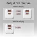 AXAGON ACU-PQ33W Ładowarka sieciowa GaN 33W, 2x port (USB-C + USB-A), PD3.0/PPS/QC4+, biała