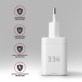 AXAGON ACU-PQ33W Ładowarka sieciowa GaN 33W, 2x port (USB-C + USB-A), PD3.0/PPS/QC4+, biała
