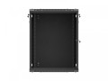 Lanberg Szafa instalacyjna rack wisząca 19 cali 15U 600x600 czarna drzwi metalowe (flat pack)