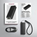 AXAGON ADE-10GR Karta sieciowa USB-C 10Gbps, port RJ-45 10GbE (10/5/2.5/1G), chipset Realtek RTL8159, Wake-on-LAN, aluminiowa, odłączany kabel 19 cm,
