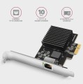 AXAGON PCEE-10GR Karta sieciowa PCIe 4.0 x1, port RJ-45 10GbE (10/5/2.5/1G), chipset Realtek RTL8127, PXE, Wake-on-LAN, radiator, śledź SP/LP