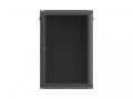 Lanberg Szafa instalacyjna rack wisząca 19 cali 18U 600x450 czarna drzwi perforowane (flat pack)