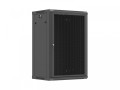 Lanberg Szafa instalacyjna rack wisząca 19 cali 18U 600x450 czarna drzwi perforowane (flat pack)