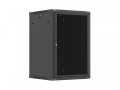 Lanberg Szafa instalacyjna rack wisząca 19 cali 18U 600x600 czarna drzwi perforowane (flat pack)