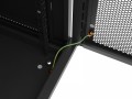 Lanberg Szafa instalacyjna rack wisząca 19 cali 18U 600x600 czarna drzwi perforowane (flat pack)