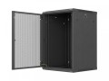 Lanberg Szafa instalacyjna rack wisząca 19 cali 18U 600x600 czarna drzwi perforowane (flat pack)